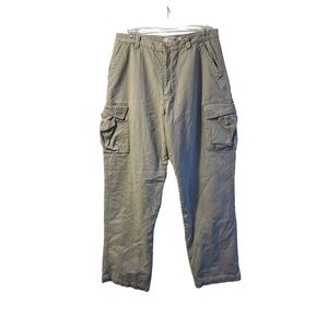 Wide Leg Beige Cargo Pants